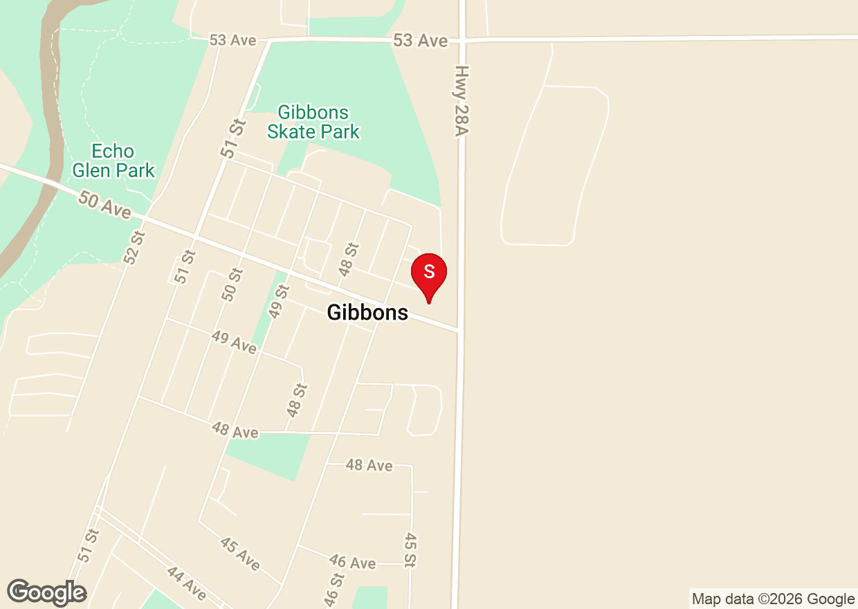 Map to Sal's Famous Gibbons — 4606 50 Ave