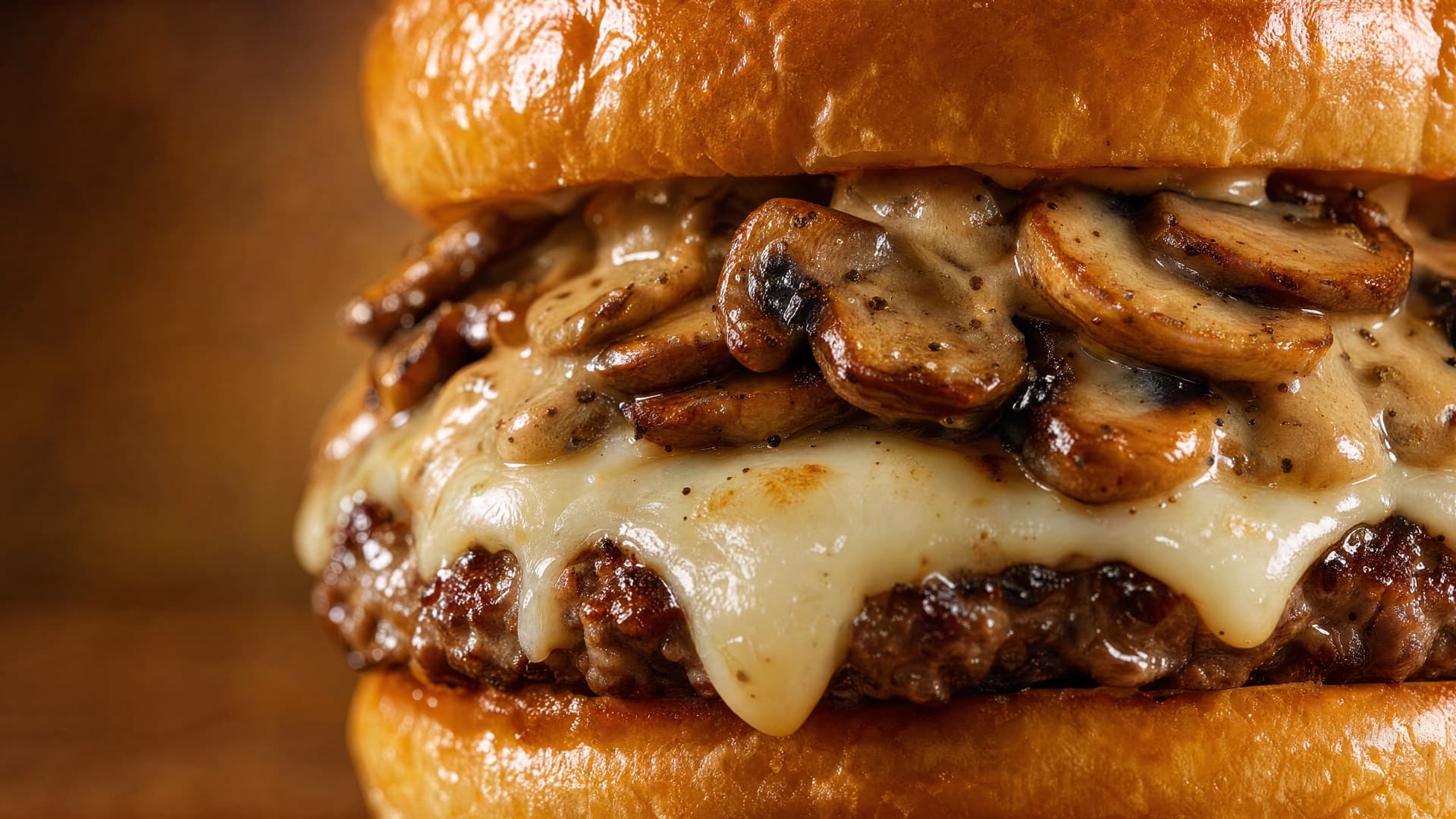 Sal's Mushroom Swiss burger